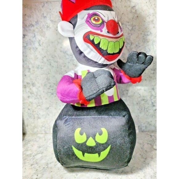 Fiesta Halloween 18” Scary Jack Plush Creepy Clown Jack in The Box Prop - Picture 4 of 8